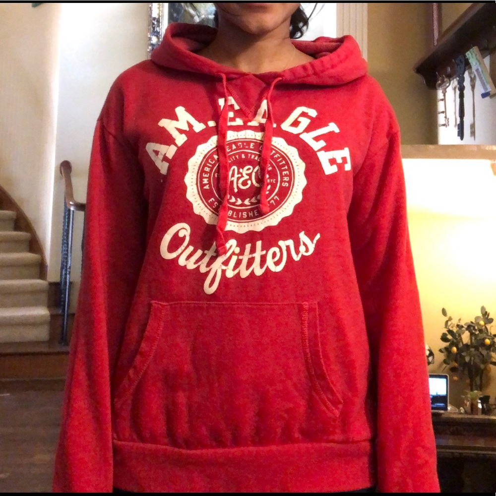 Red American Eagle Hoodie